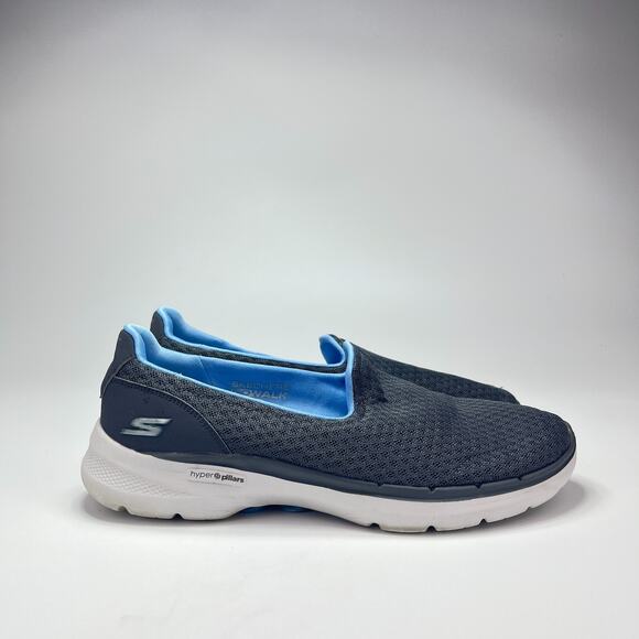 Skechers Go Walk 6 Hyper Pillars Ocean Flash Slip On Shoes Women's Size 10 - Picture 1 of 9